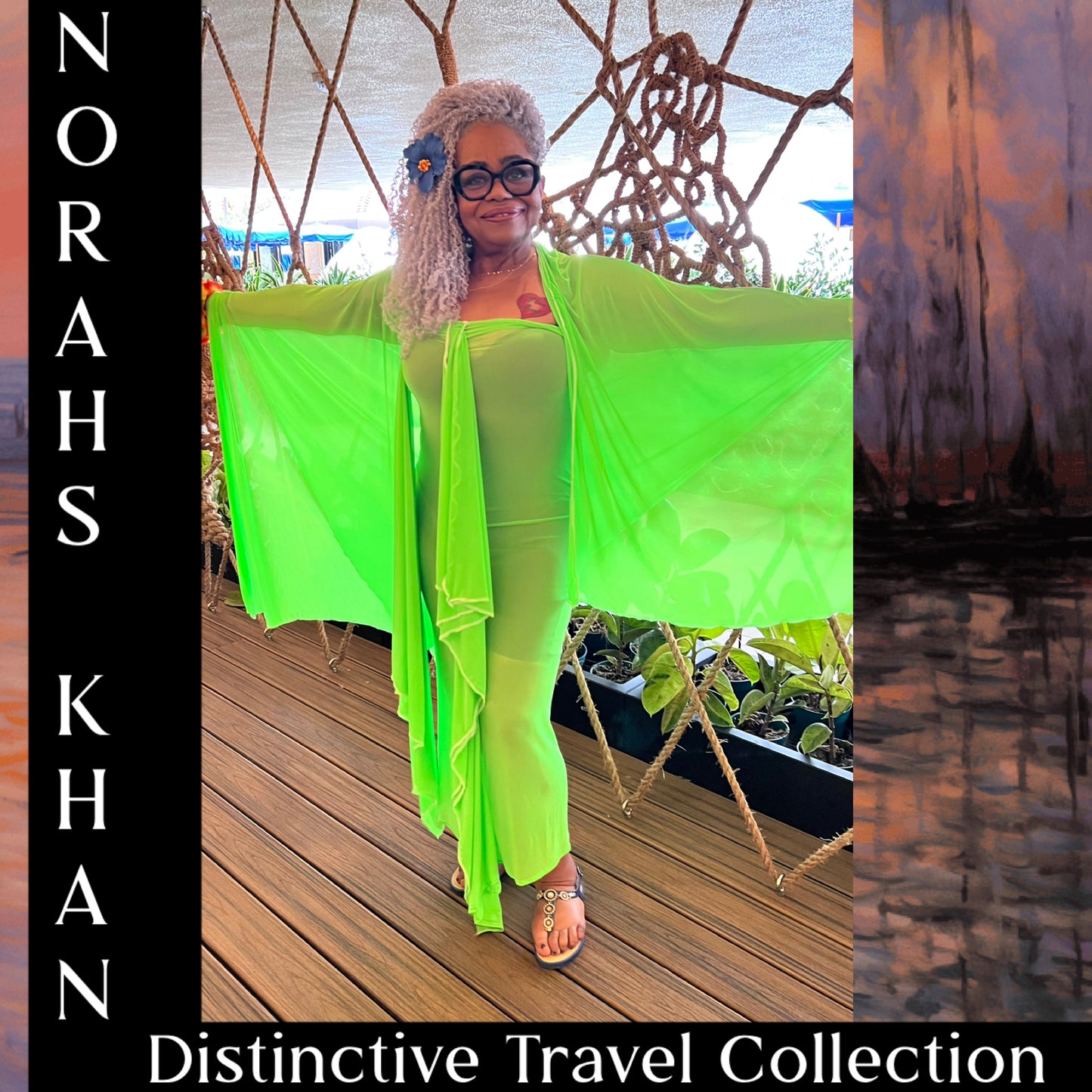 NKD Sheer Dress with Kimono Ensemble