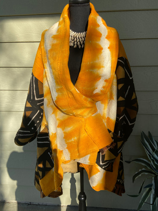 Mud Cloth Coat/Tye Dye