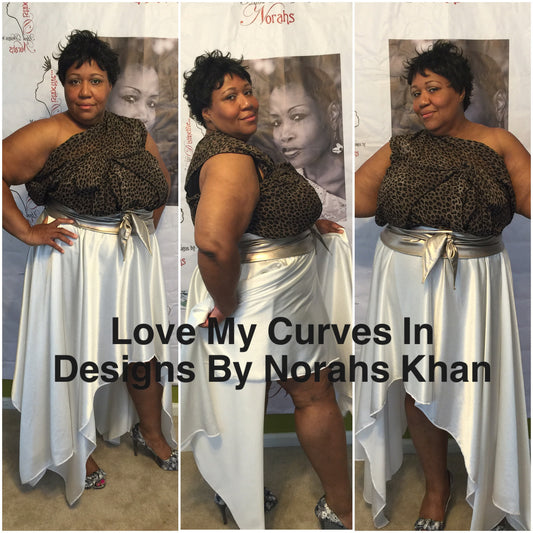 NK White Charmeuse Skirt