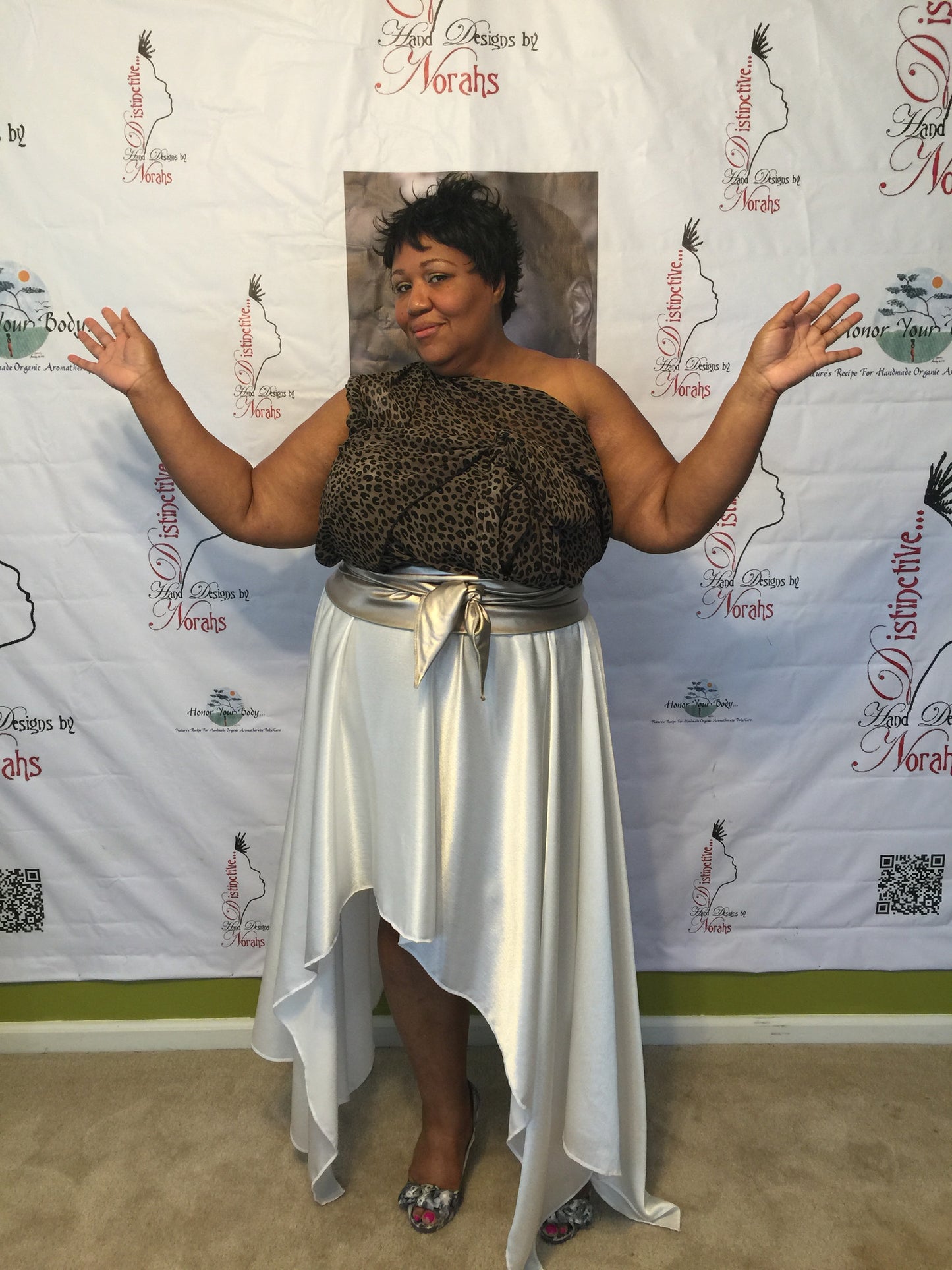 NK White Charmeuse Skirt