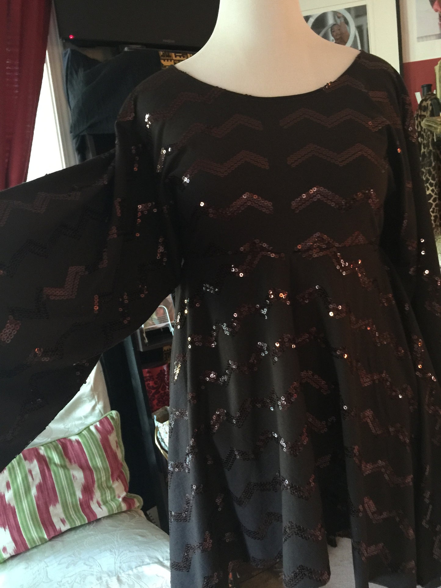 NK Chocolate Knit and Sequin Top