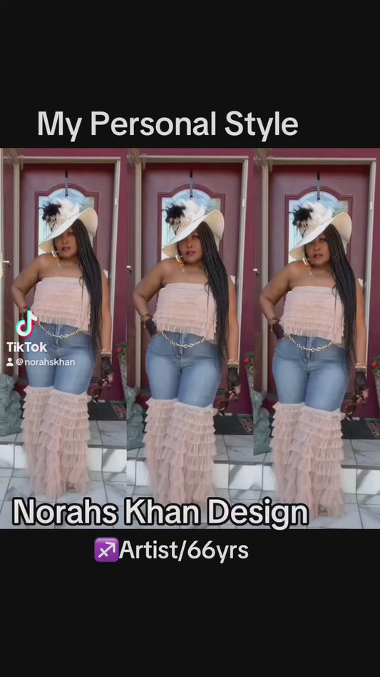 Restyled Jeans with Ruffles