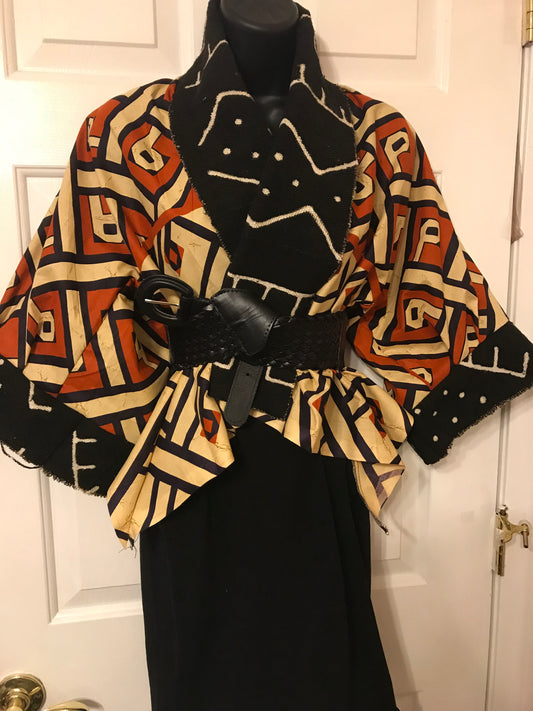 African Print Trim Jacket