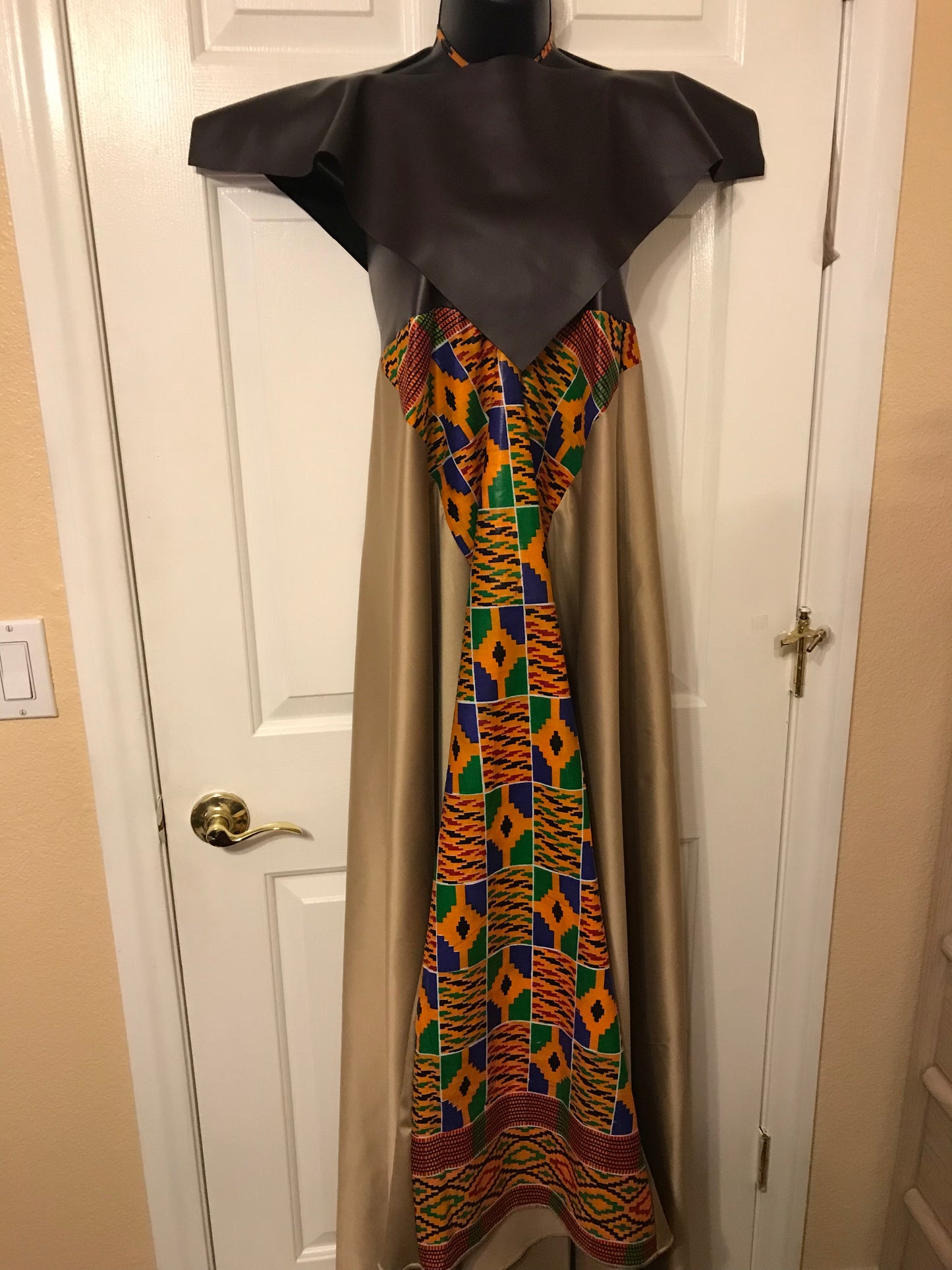 Halter African Print Circle Dress